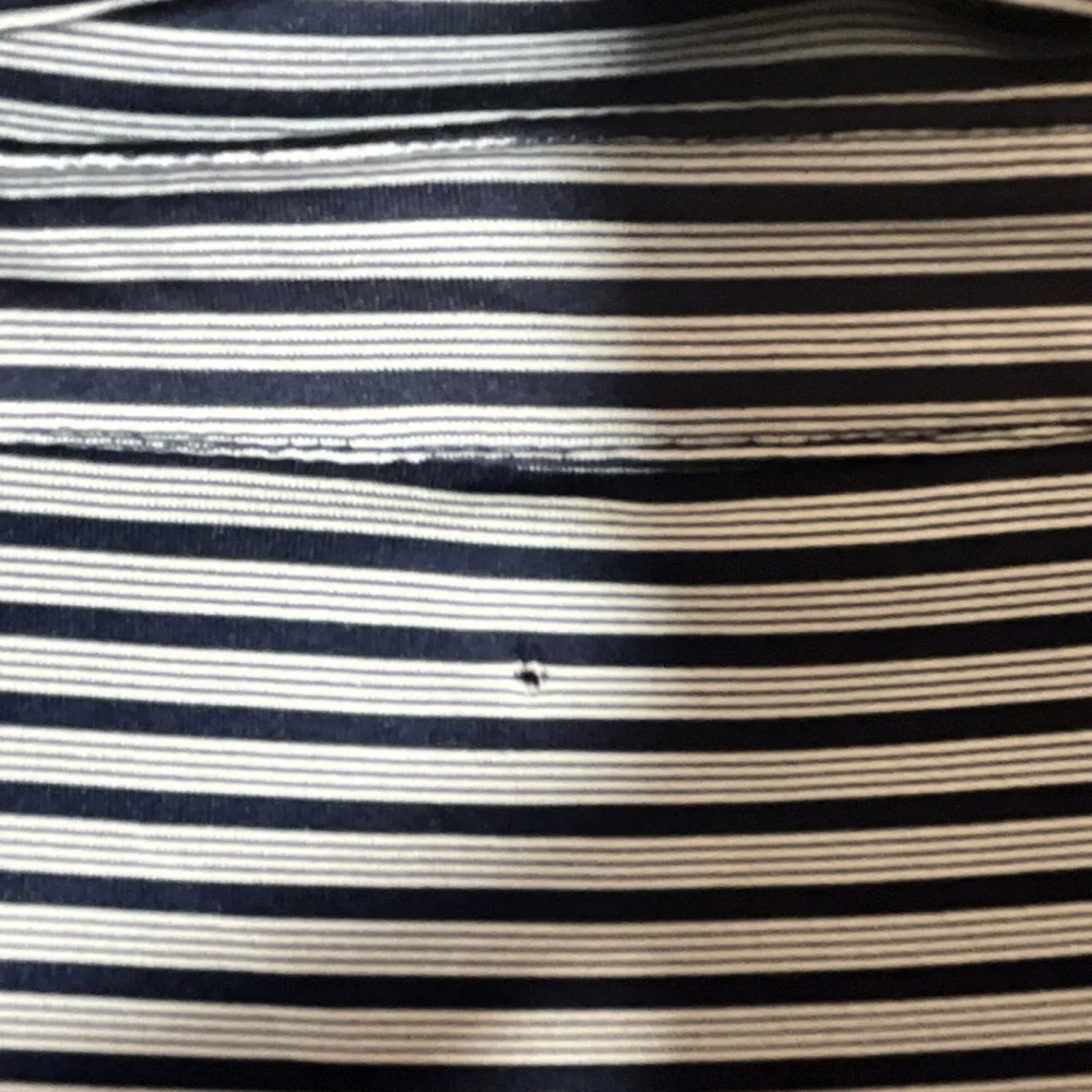PGA TOUR Men's XL Navy White Striped Lightweight Collared‎ Golf Polo Shirt